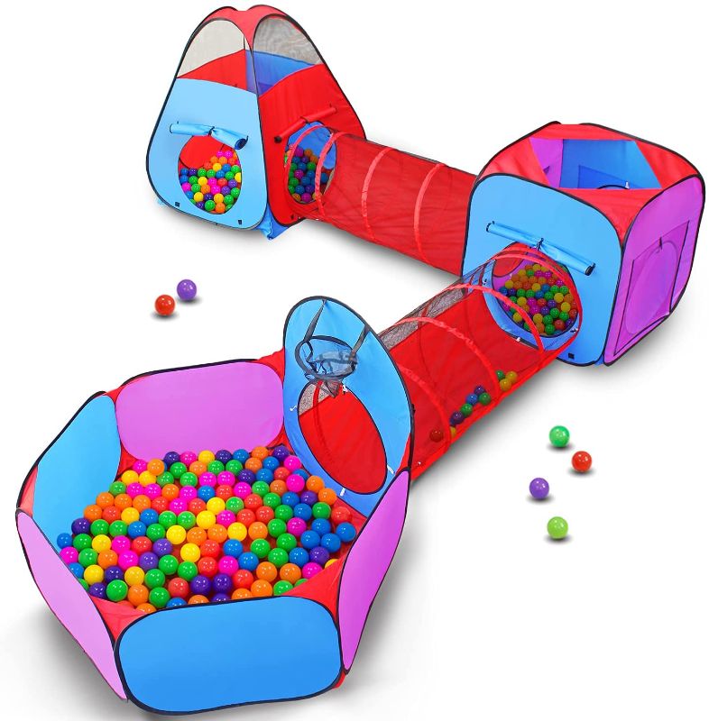 Photo 1 of Yoobe 5pc Pop up Play Tent and Tunnels Toy Indoor & Outdoor Child Tent with Ball Pit Playhouse
