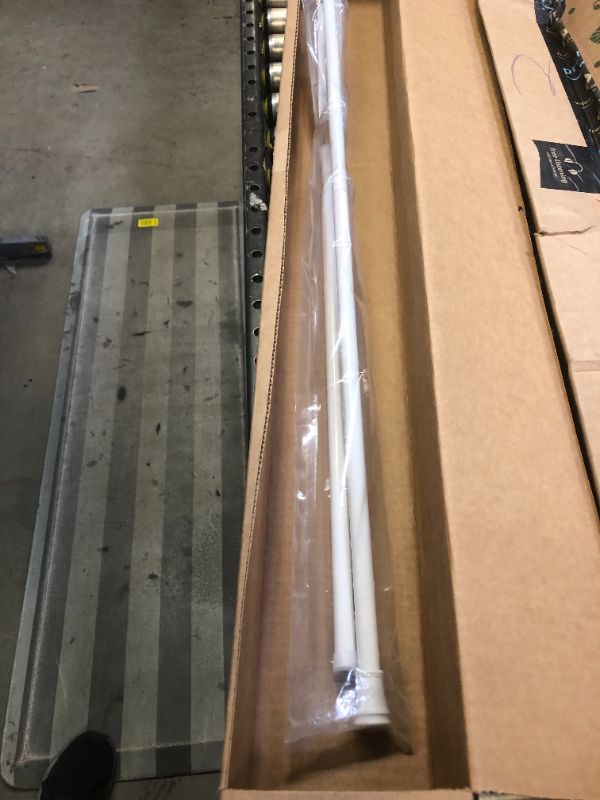 Photo 1 of Kenney Rogers 5/8 Twist Fit No Tools Tension Window Curtain Rod, 48-84, White