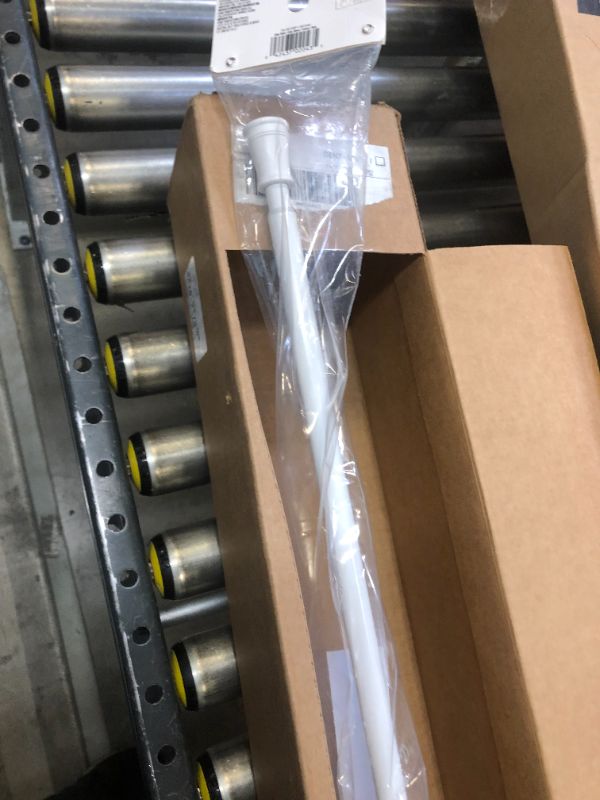 Photo 1 of Kenney Rogers 5/8 Twist Fit No Tools Tension Window Curtain Rod, 48-84, White