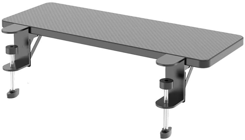 Photo 1 of OUGIC Ergonomics Desk Extender Tray, 21.7"x9.5" Punch-Free Clamp on, Foldable Keyboard Drawer Tray, Table Mount Armrest Shelf, Computer Elbow Arm Support

