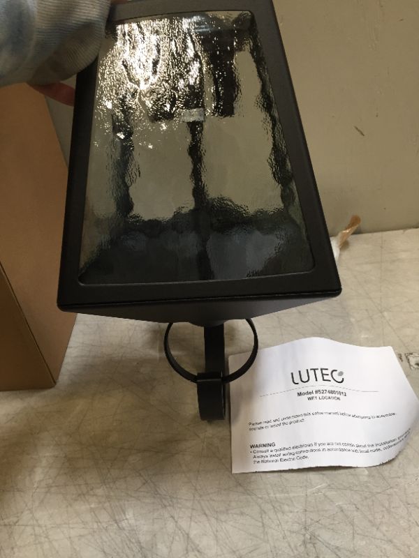 Photo 4 of   LUTEC 3-Light black outdoor scone wall light (doesn't include light bulbs)