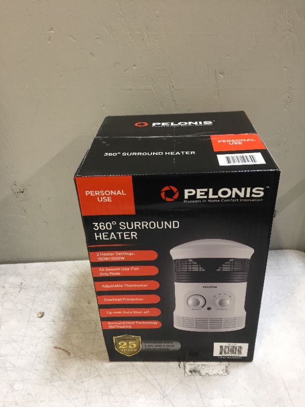 Photo 1 of PELONIS PH-17P 1500W Fast Heating, Programmable Thermostat, Easy Control, Widespread Oscillation, Over Heating Tip-Over Switch Protection, 360-Degree Surround Fan Forced Heater
(factory sealed) (opened to take photos)
