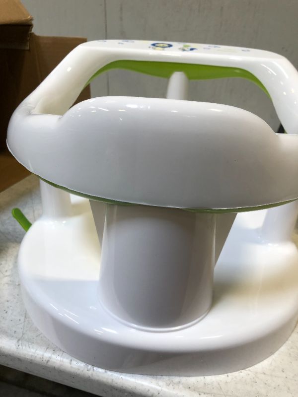 Photo 2 of Newborn Infant Baby Bath Seat, Non-Slip Infants Baby Bath Chair for Bathtub, Cute Shape Baby Shower Chairs for Tub Sitting up, Surround Bathroom Seats for Baby 6-18 Months (Pure White)