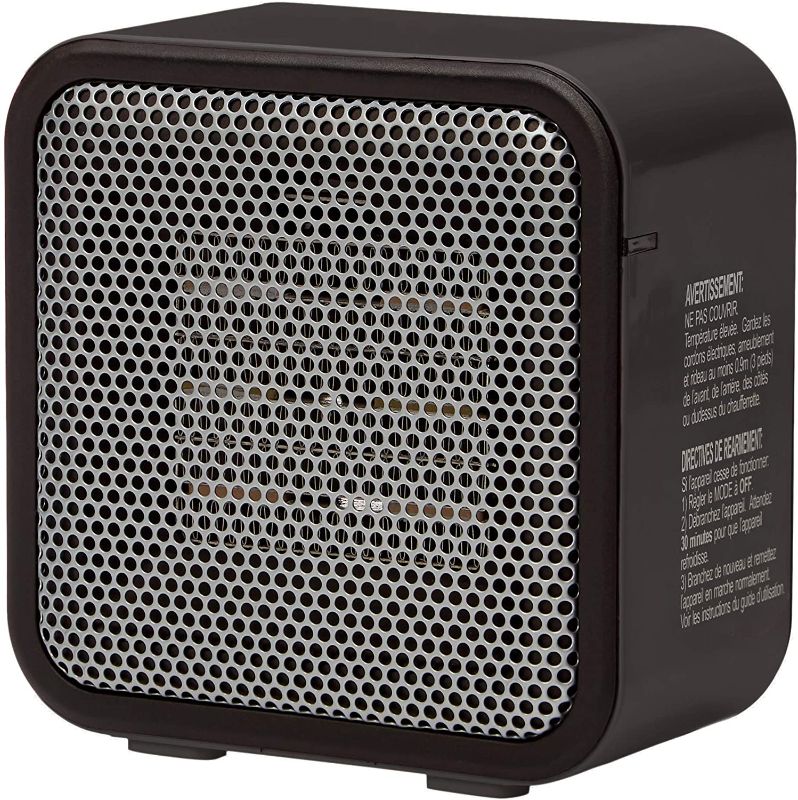 Photo 1 of Amazon Basics 500-Watt Ceramic Small Space Personal Mini Heater - Black