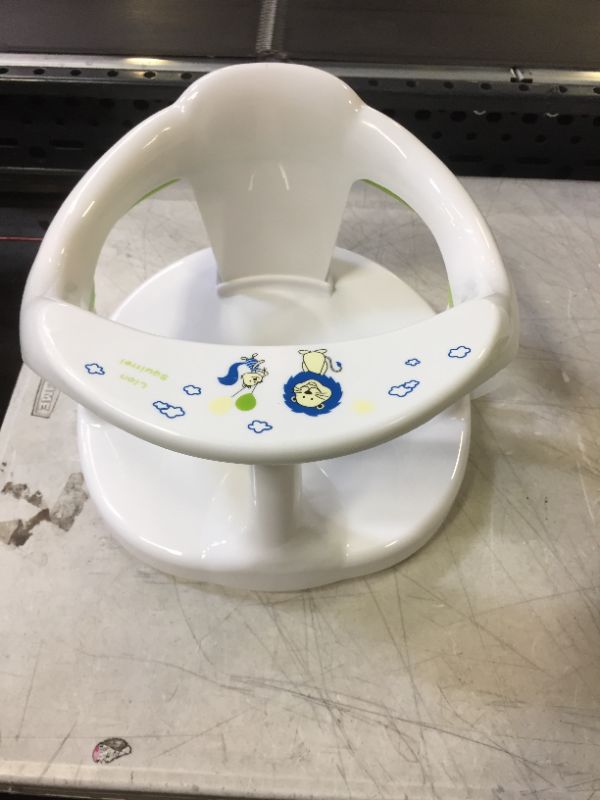 Photo 2 of Infant Toddler Baby Girl Boy Bathing Seat with Anti-Slip Edge Provides Backrest Support(White)---SMALL SCRATCHES ALL AROUND---