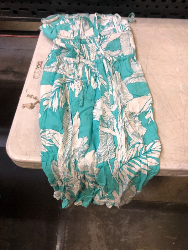 Photo 2 of CUPSHE Madilyn Green Tropical Slip Dress---MEDIUM---
