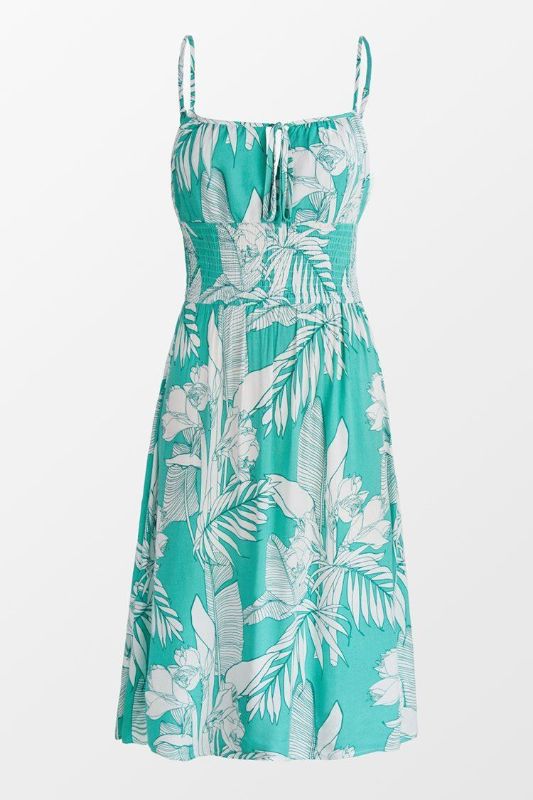Photo 1 of CUPSHE Madilyn Green Tropical Slip Dress---MEDIUM---
