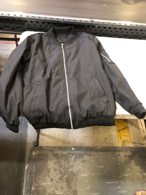 Photo 1 of GENERIC BLACK BOMBER JACKET---XL---