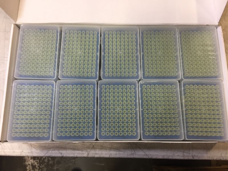 Photo 2 of 200ul Pipette Tips - Universal Pipette Tips - Racked,RNase/DNase Free & Pyrogen Safe, Clear, 96 Tips/Rack Pk x 10 Racks?960 Tips?(Yellow)---EXPIRES 2024 11 08---
