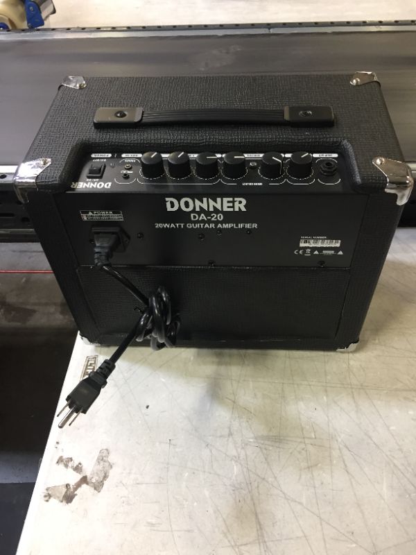 Photo 3 of Donner Electric Guitar Amp 20W, Guitar Practice Amplifier Combo DA-20 with 8" Speaker? Clean & Distorted Dual Channel Sound Circuit Design
