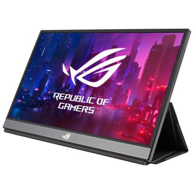 Photo 1 of ASUS ROG Strix 17.3" 1080P Portable Gaming Monitor (XG17AHP) - Full HD, IPS, 240Hz, 3ms, Adaptive-Sync, Smart Case, ROG Bag & Tripod, USB-C Power Delivery, Micro HDMI, For Laptop, PC, Phone, Console
