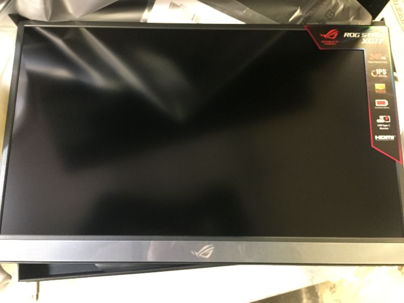 Photo 4 of ASUS ROG Strix 17.3" 1080P Portable Gaming Monitor (XG17AHP) - Full HD, IPS, 240Hz, 3ms, Adaptive-Sync, Smart Case, ROG Bag & Tripod, USB-C Power Delivery, Micro HDMI, For Laptop, PC, Phone, Console
