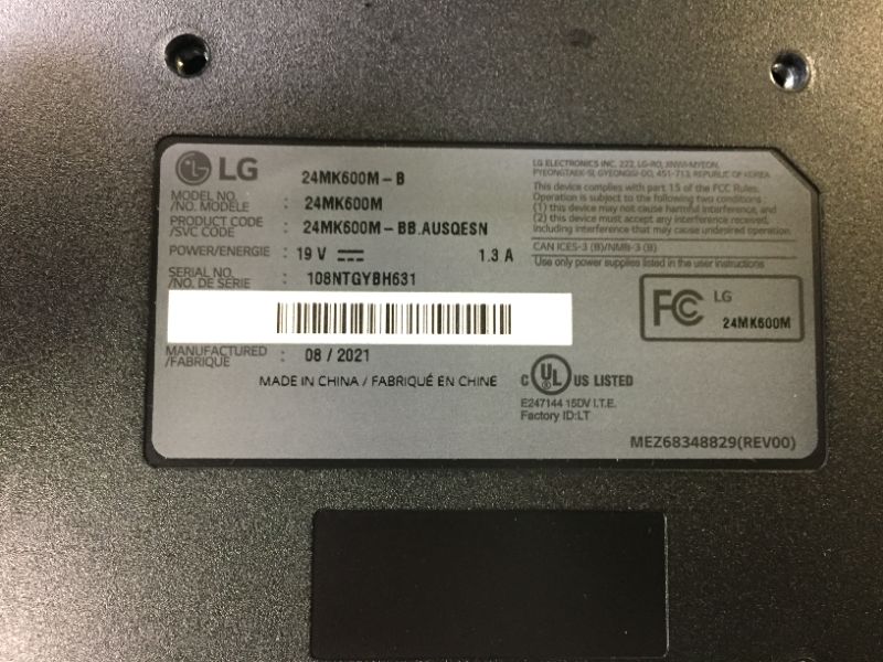 Photo 7 of LG 24" 1920x1080 IPS Full HD LED LCD Monitor, HDMI, VGA 24MK600M-B