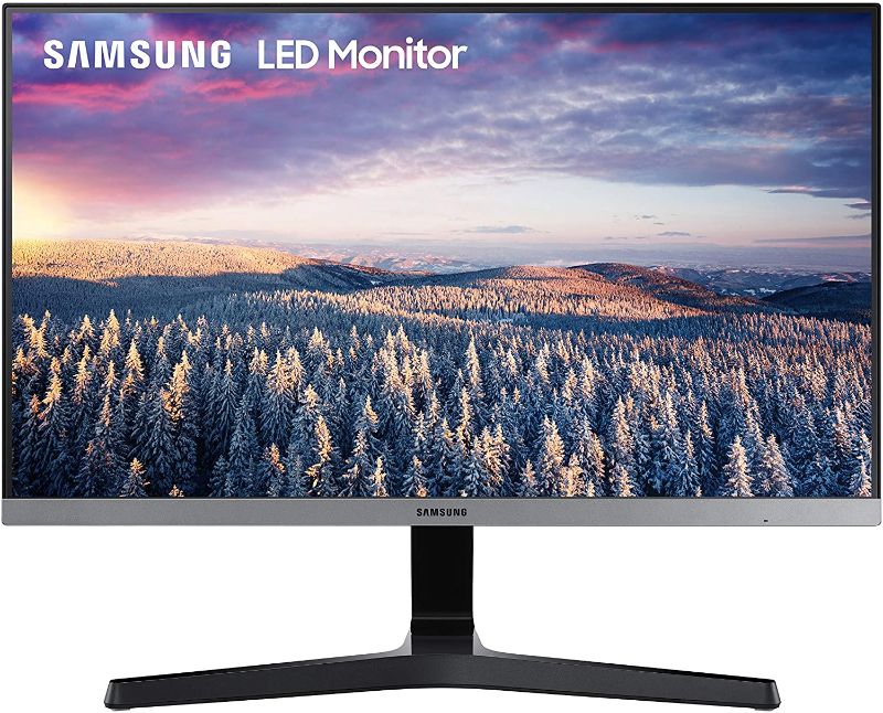 Photo 1 of Samsung Business SR35 Series 22-Inch FHD 1080p Computer Monitor, 75Hz, IPS Panel, HDMI, VGA (D-Sub), VESA Compatible, 3-sided border-less (LS22R350FHNXZA)---SCRREN WAS FLICKERING-HAD ARTIFACT AND CRACK ON SCREEN---
