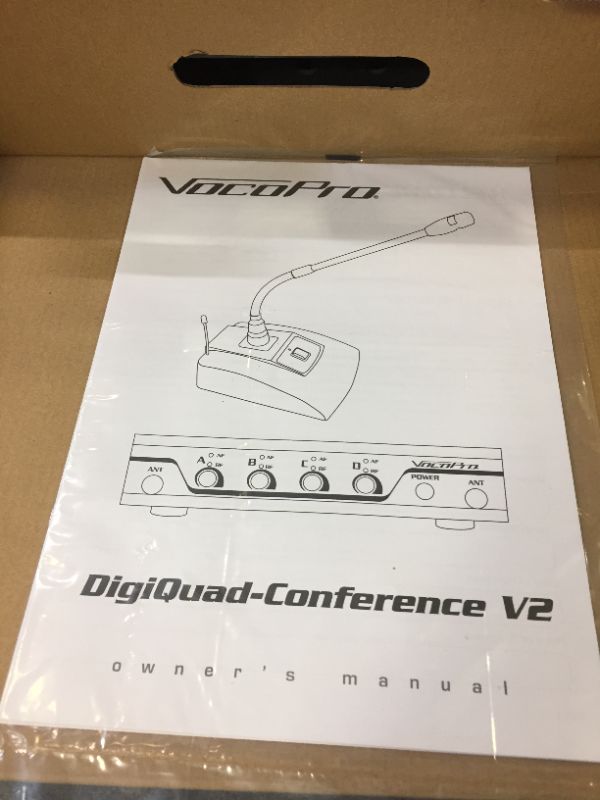 Photo 9 of VocoPro Digital-Quad-Conference 4-Channel UHF Digital Wireless Conference System (C4: 915 to 927 MHz)
