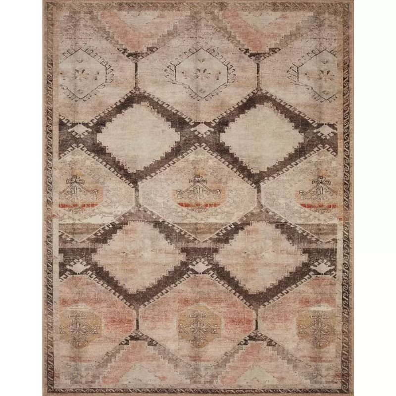 Photo 1 of Loloi II Wynter Geometric Traditional Area Rug, Brown, 2'.6" x 7'.6"