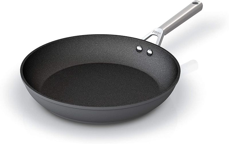 Photo 1 of Ninja C30030 Foodi NeverStick Premium 12-Inch Fry Pan, Hard-Anodized, Nonstick, Durable & Oven Safe to 500°F, Slate Grey
