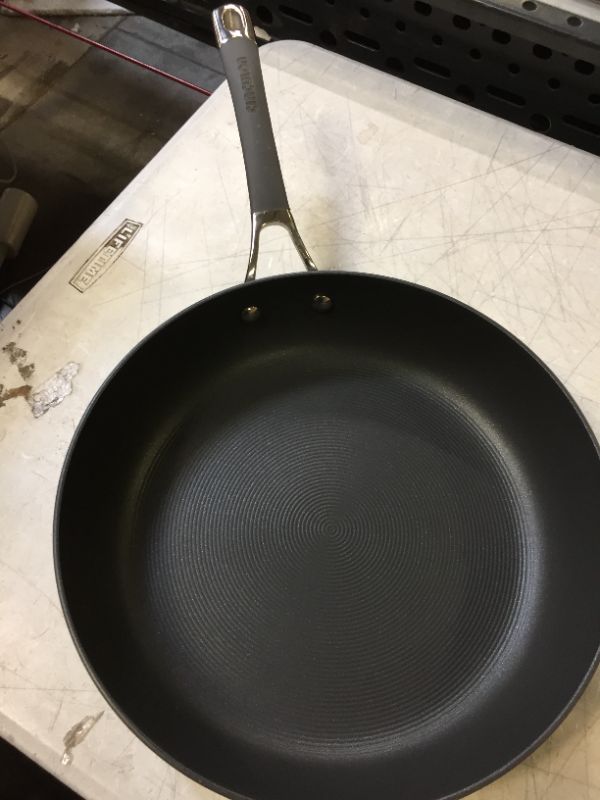 Photo 1 of Circulon Radiance Deep Hard Anodized Nonstick Frying Pan / Fry Pan / Hard Anodized Skillet with Lid - 12 Inch, Gray
