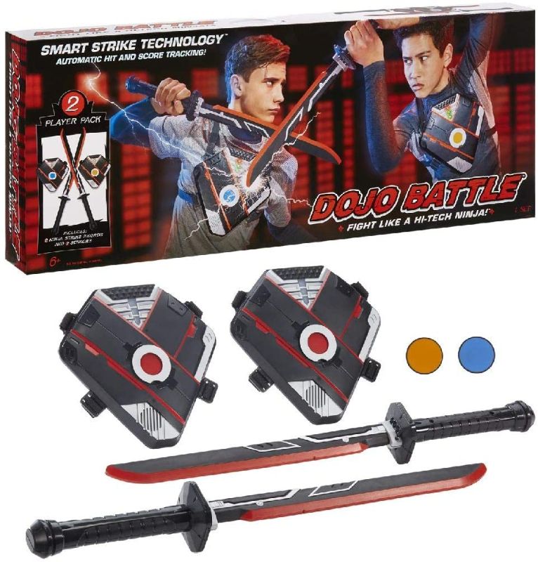 Photo 1 of Dojo Battle Electronic Battling Game with Smart Strike Technology Swords and Chest Pieces, Multicolor
