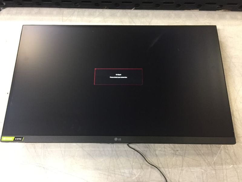 Photo 3 of LG UltraGear 27GL83A-B 27" QHD 2560 x 1440 (2K) 144 Hz HDMI, DisplayPort, Audio NVIDIA G-Sync Compatible IPS Gaming Monitor---MISSING ALL CABLES AND POWER CORD---SCREEN IS DIRTY---
