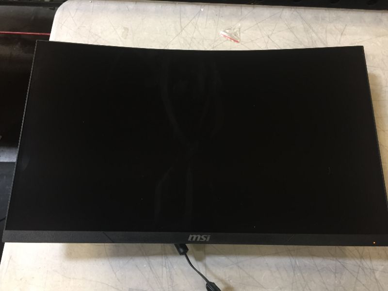 Photo 2 of MSI Full HD Non-Glare 1ms 1920 x 1080 165Hz Refresh Rate USB/DP/HDMI FreeSync 24”Gaming Curved Monitor (Optix MAG240CR)---SCREEN IS DAMAGED---