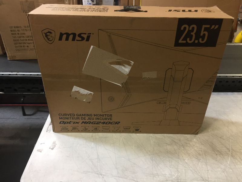 Photo 12 of MSI Full HD Non-Glare 1ms 1920 x 1080 165Hz Refresh Rate USB/DP/HDMI FreeSync 24”Gaming Curved Monitor (Optix MAG240CR)---SCREEN IS DAMAGED---