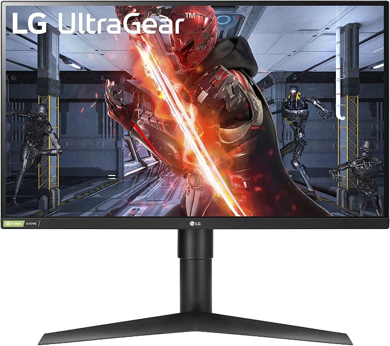 Photo 1 of LG 27GL83A-B 27 Inch Ultragear QHD IPS 1ms NVIDIA G-SYNC Compatible Gaming Monitor, Black---MISSING POWER CORD---
