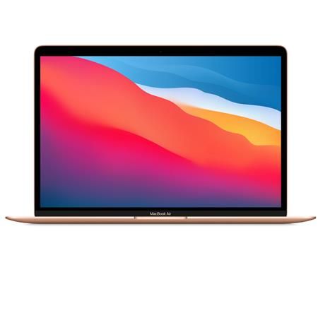 Photo 1 of Apple MacBook Air 13.3" with Retina Display, M1 Chip with 8-Core CPU and 8-Core GPU, 8GB Memory, 512GB SSD, Gold, Late 2020
