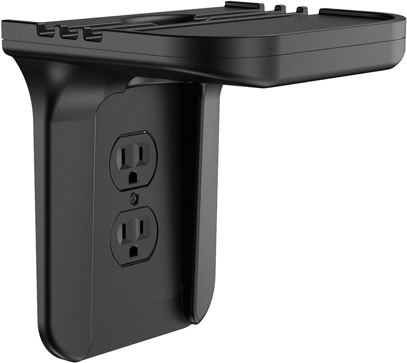 Photo 1 of Wall Outlet Shelf Holder Charging Socket Power Perch Organizer, [Up to 15lbs] [Easy Install] with Standard Vertical Outlet, Space Saving Solution for Echo/Google Home/Cell Phone/Smart Speaker

