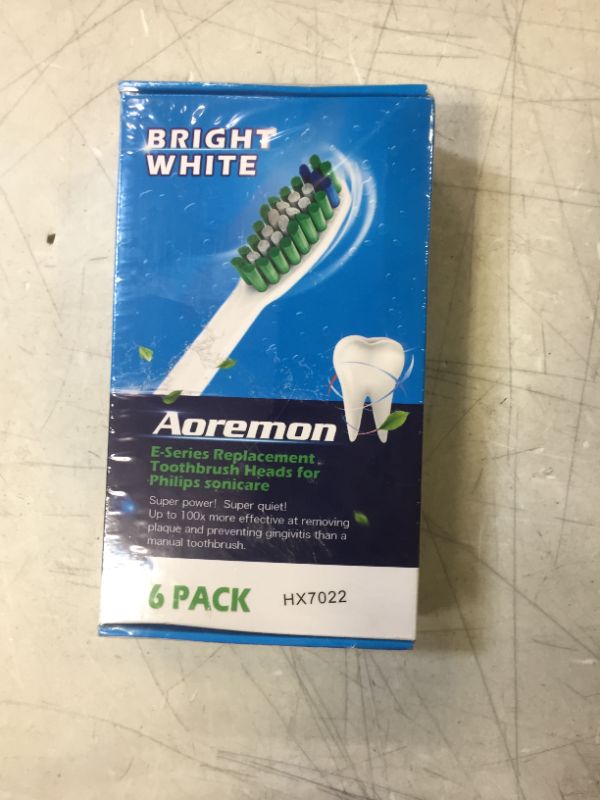 Photo 2 of Aoremon Replacement Toothbrush Heads for Philips Sonicare E-Series HX7022/66, 6pack, Fit Sonicare Essence, Xtreme, Elite, Advance, and CleanCare Electric Toothbrush with Hygienic Cap
