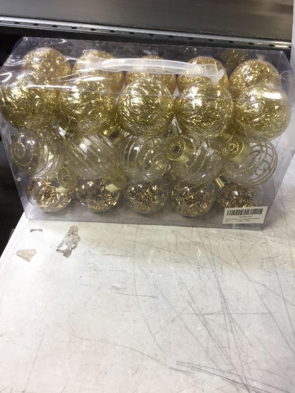 Photo 2 of 60mm/2.36" CHRISTMAS BALL DECORATIONS-GOLD-30 PC