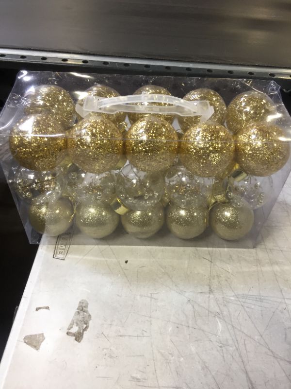 Photo 1 of 60mm/2.36" CHRISTMAS BALL DECORATIONS-GOLD-30 PC