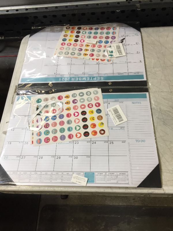 Photo 2 of 2021-2022 Wall Calendar, 17 x 12 Inch Large Desk Calendar with 2 Pieces Stickers 18 Monthly Calendar Runs from Sep. 2021- Dec. 2022---SET OF 2---