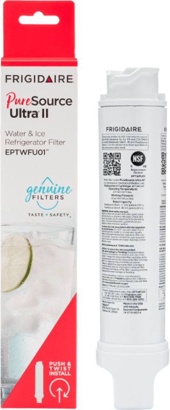 Photo 1 of PureSource Ultra II Water Filter for Select Frigidaire Refrigerators - White