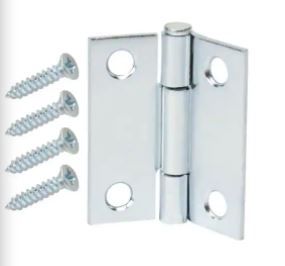 Photo 1 of 1-1/2 in. Zinc-Plated Narrow Utility Hinge (2-Pack)- 5 SETS