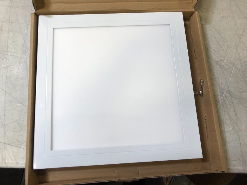 Photo 2 of 1 ft. x 1 ft. 10-Watt Dimmable White Integrated LED Edge-Lit Flat Panel Flush Mount Light with Color Changing CCT