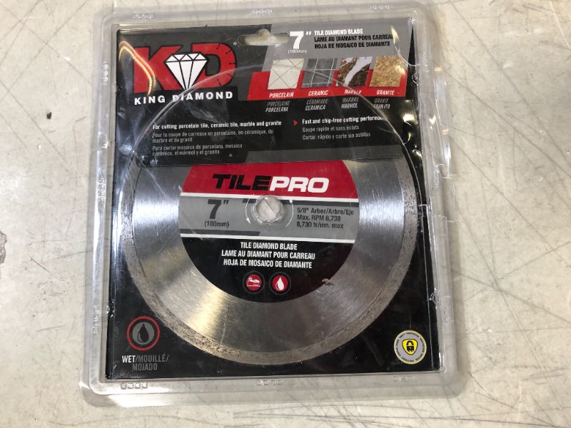 Photo 2 of 7 in. Diamond Tile Circular Saw Blade
(( PACKAGE IS DAMAGED ))