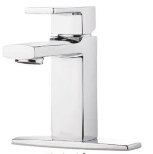 Photo 1 of Deckard Single Hole Single-Handle Bathroom Faucet in Polished Chrome