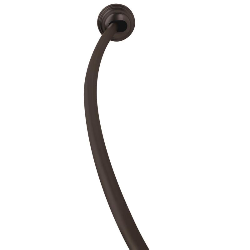 Photo 1 of Zenna Home NeverRust 50 in. to 72 in. Aluminum Dual Mount Curved Shower Rod in Bronze

