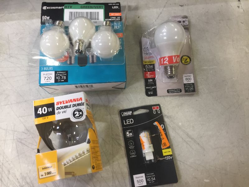 Photo 1 of BUNDLE OF VARIOUS LIGHT BULBS SOLD AS IS