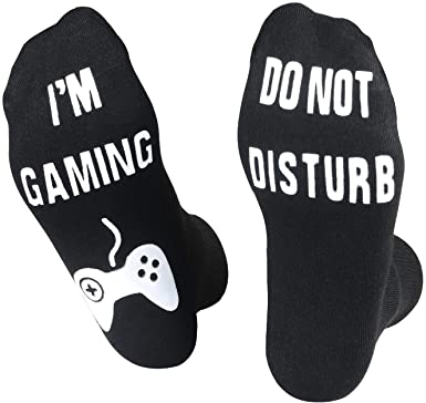 Photo 1 of Do Not Disturb I'M Gaming Socks, Teenage Gifts Idea Teens Stocking Stuffers Gamer Sock Gifts for Boys Mens Dad Father 4 pack 
