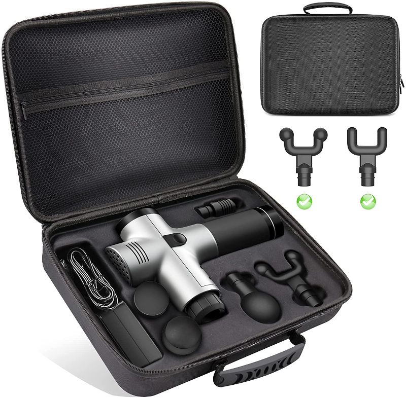 Photo 1 of Case for Hyperice Hypervolt 2021/Hypervolt Plus, Carrying Case with 5 Attachment Slots,Shock Resistant Travel Storage Bag for Hyperice Hypervolt Massage Gun Device?Case Only?
