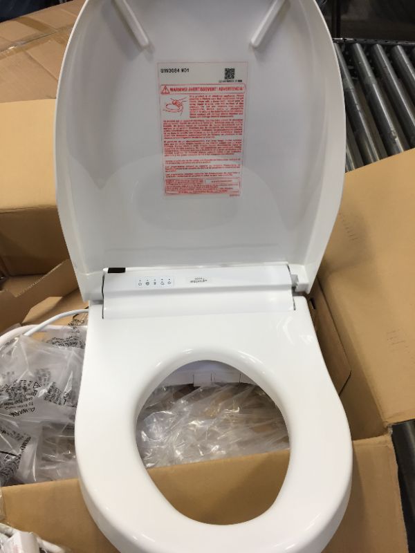 Photo 5 of C5 Washlet Electric Bidet Seat for Elongated Toilet in Cotton White with Premist and EWATER+ Wand Cleaning