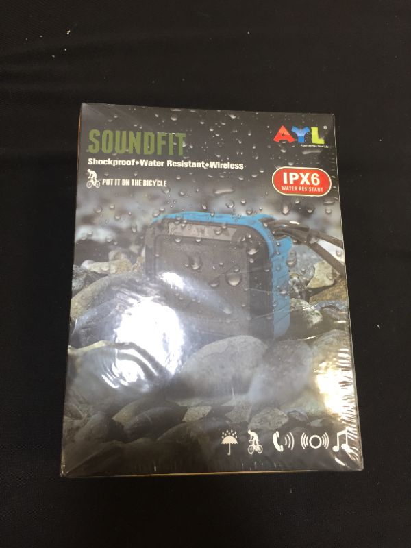 Photo 2 of AYL Soundfit Bluetooth Shower Speaker - Certified Waterproof - Wireless, Easy Pairing with All Bluetooth Devices, Phones, Tablets, Computers (Ocean Blue) factory sealed 