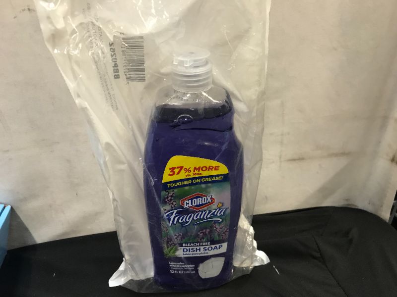 Photo 2 of Clorox Fraganzia Liquid Dishwashing Soap Cuts Through Tough Grease FAST Quick Rinsing Formula Washes Away Germs A Powerful Clean You Can Trust, Lavender Scent, 22 Fl Oz
