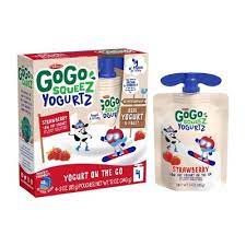Photo 1 of 2 pack of 6 pcs Gogo Squeez Kids' Yogurt On The Go Strawberry 4ct - 3oz Exp--05-05-2022
