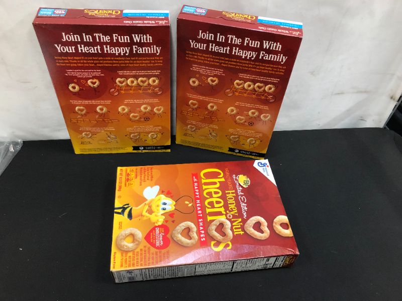Photo 3 of 3 Pack Honey Nut Cheerios Heart Healthy Cereal, Gluten Free Cereal With Whole Grain Oats, 10.8 oz
EXP---FEB---13-2022