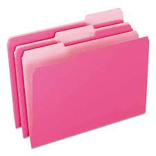 Photo 1 of Pendaflex® Colored File Folders, 1/3 Cut Top Tab, Legal, Pink/Lig 078787033191
