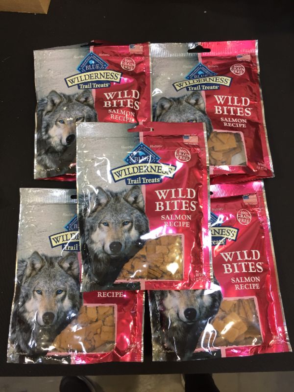 Photo 3 of 5 PACK -  EXP JAN 2022 - Blue Buffalo Wilderness Trail Treats Wild Bites Grain Free Soft-Moist Dog Treats