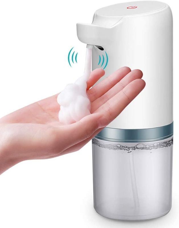 Photo 1 of AOPOY Soap Dispenser Automatic, 14oz/400ml Large-Capacity Touchless Soap Dispenser, IPX4 Waterproof Dispenser USB Rechargeable Foaming Soap Dispenser for Kitchen, Bathroom, Office, Hotel